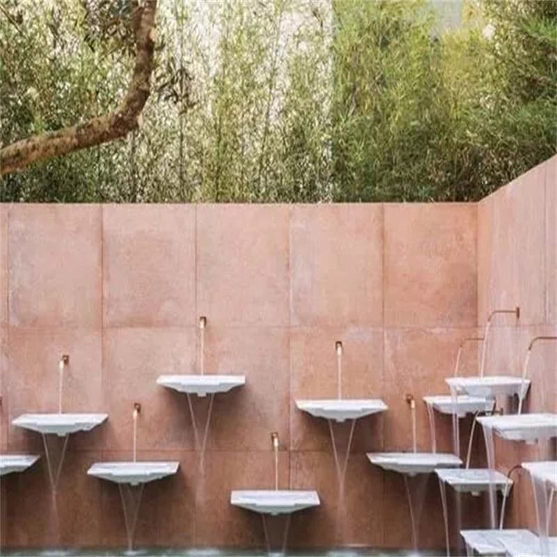 Industrial Landscape Corten Water Fountain Design